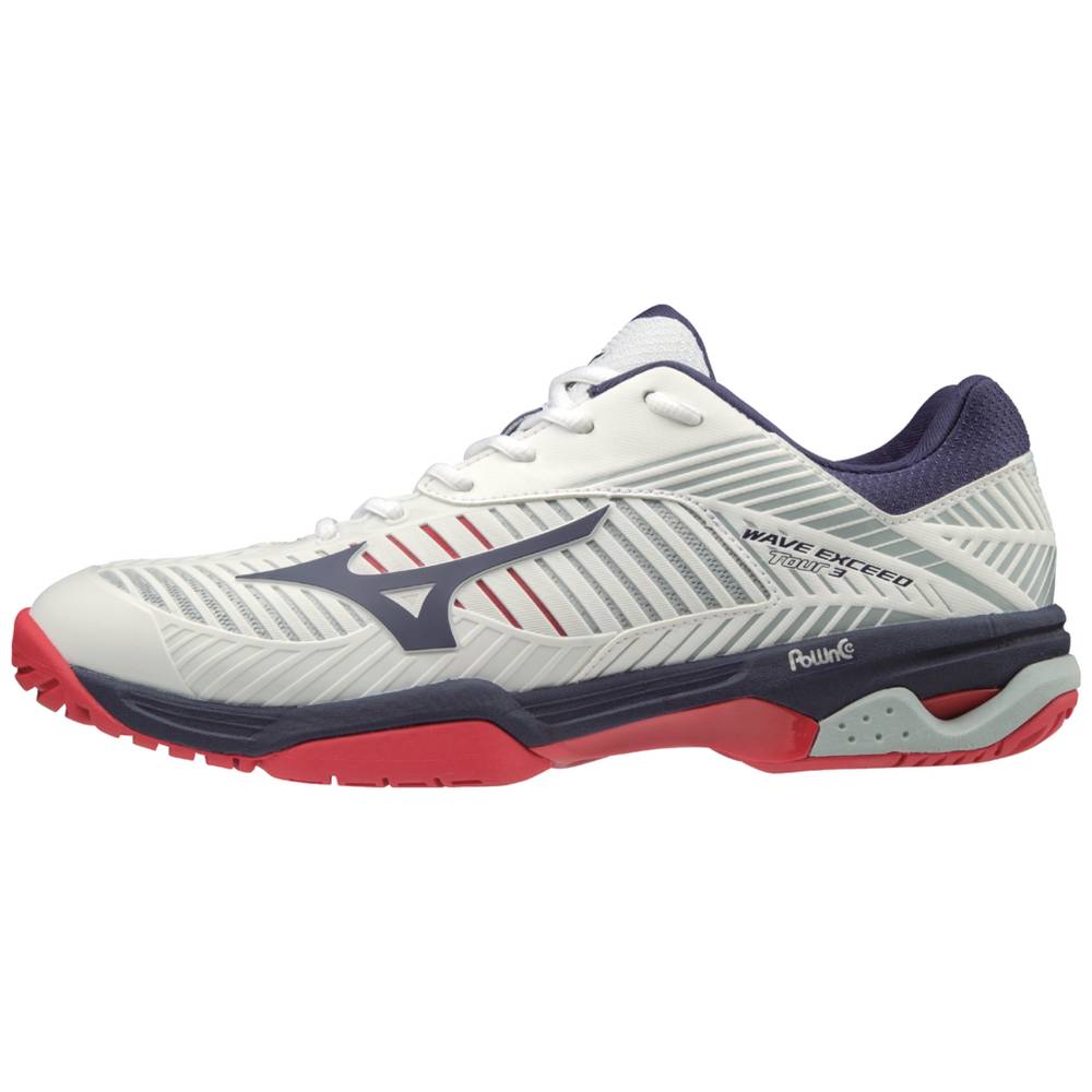 Tenis Netshoes Mizuno Wave Exceed Tour 3 AC - Homem - Branco - CAZJW6385